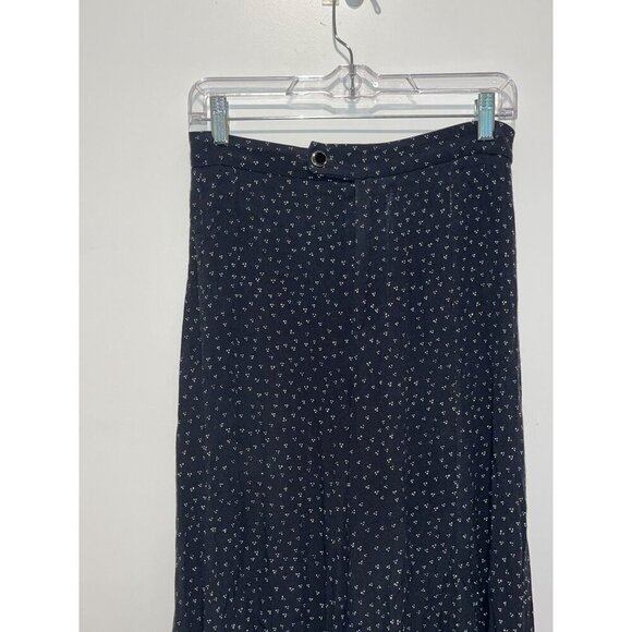 Anthropologie Polka Dot Black High Rise Wide Leg Pants Women's Sz 0 - Picture 3 of 11